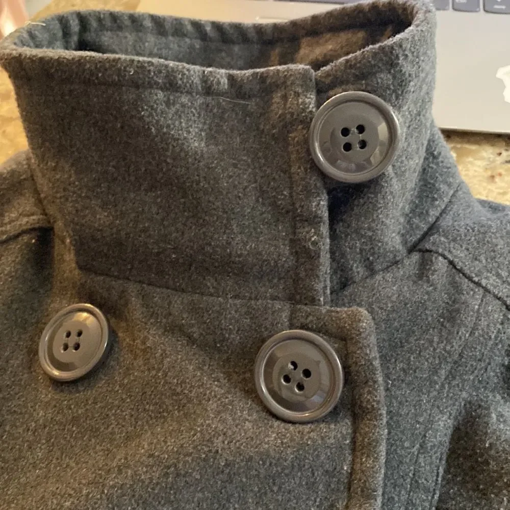 Jennyfer.J  Charcoal Woman’s Double Breasted Peacoat - Picture 6 of 6